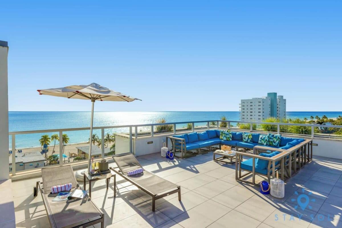 Rooftop Pool & Hot Tub - Gym - Hollywood Beach Daire Dış mekan fotoğraf