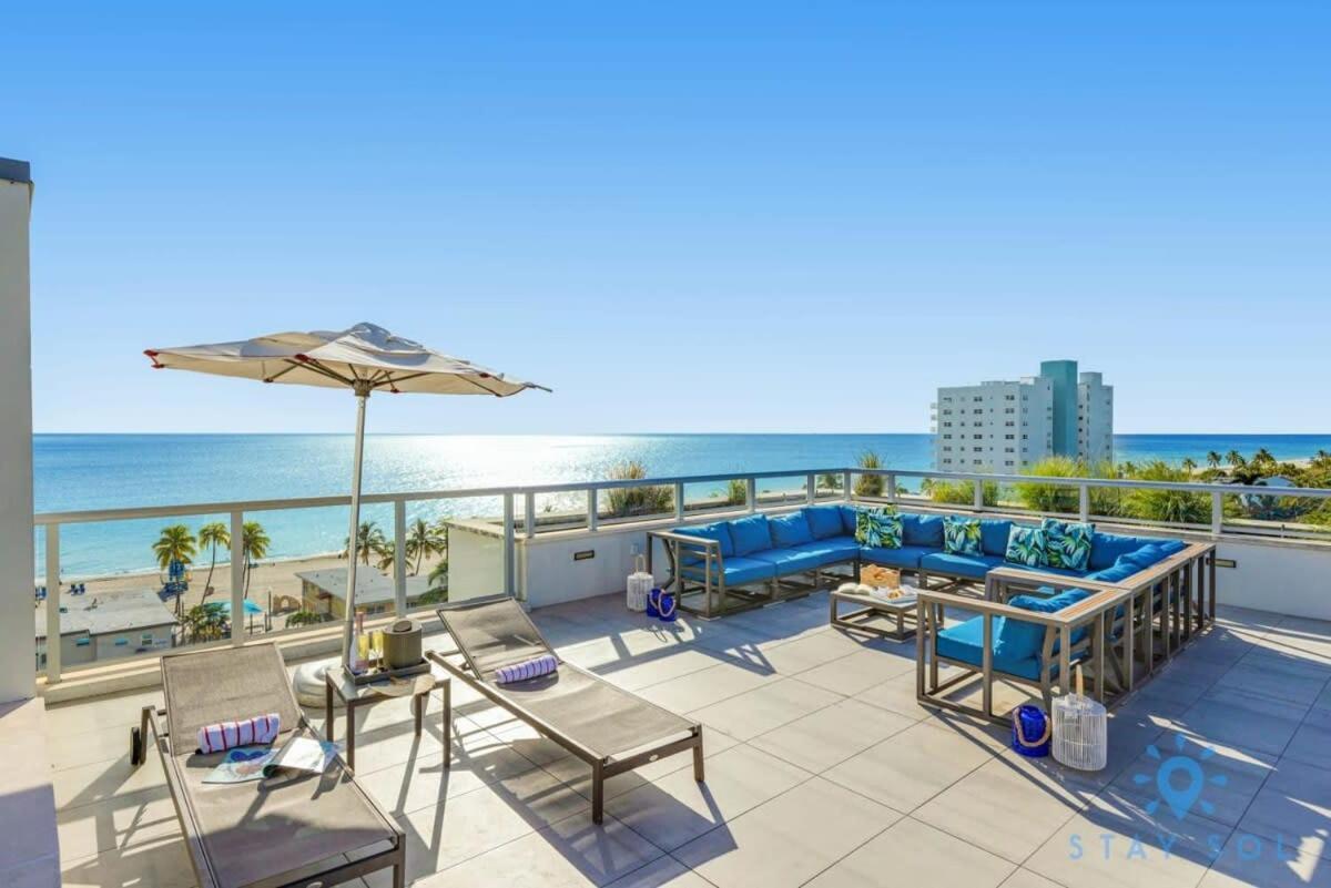 Rooftop Pool & Hot Tub - Gym - Hollywood Beach Dış mekan fotoğraf
