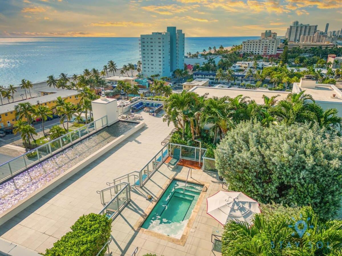 Rooftop Pool & Hot Tub - Gym - Hollywood Beach Daire Dış mekan fotoğraf